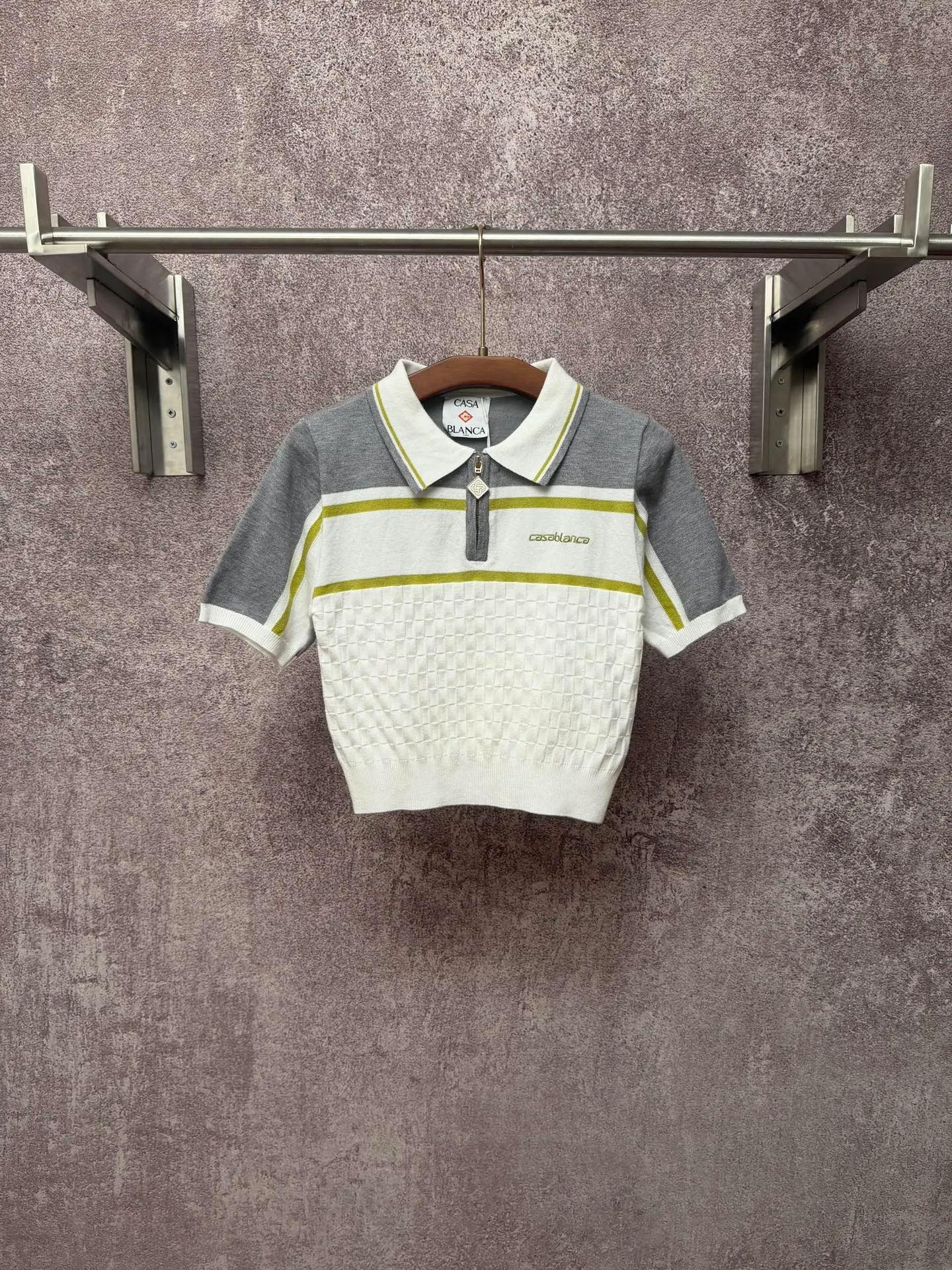 Casa Blanca Casa Blanca contrasting patchwork knitted suit Size: S M L XL